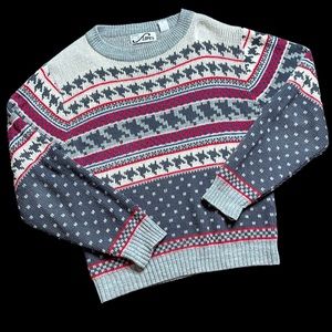 Vintage 70s Knit Steep Slopes Ski Oversized Sweater